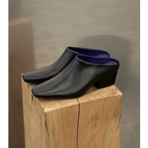 画像: スクエアトゥレザ-サボ Squaretoe Leather Sabot