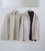 画像: オープンカラーストライプシャツ　Opencollar Stripe Shirts