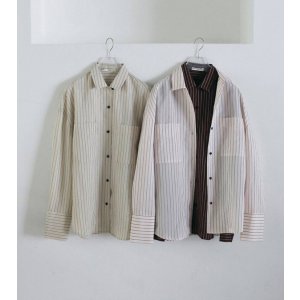 画像: オープンカラーストライプシャツ Opencollar Stripe Shirts