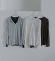 画像1: ウールシアーヘンリートップス　Wool Sheer Henleytops