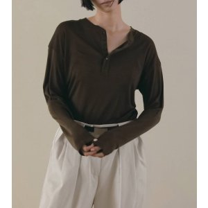 画像: ウールシアーヘンリートップス Wool Sheer Henleytops
