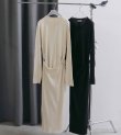 画像1: ジャガードラップワンピース　Jacquardrib Wrap Onepiece