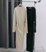 画像: ジャガードラップワンピース　Jacquardrib Wrap Onepiece