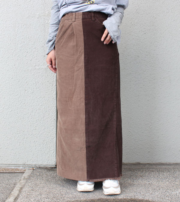 画像1: ロングコーデュロイスカート　circa make long corduroy skirt