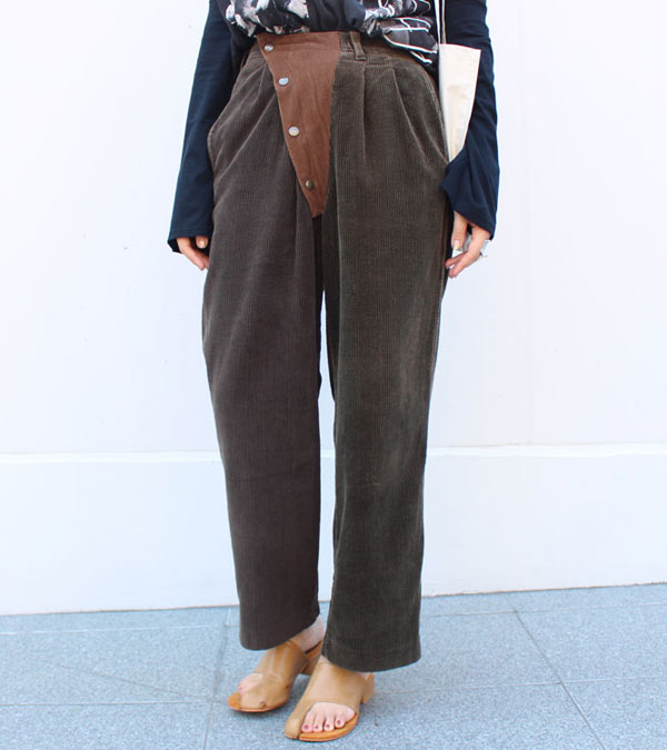 画像1: 50%OFF！フロントスナップミリタリーコーデュロイパンツ　circa make front snap military corduroy pants《セール商品につき返品不可》