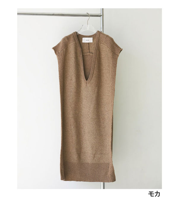 20%OFF！キーネックニットベスト Keyneck Knit Vest《セール商品につき