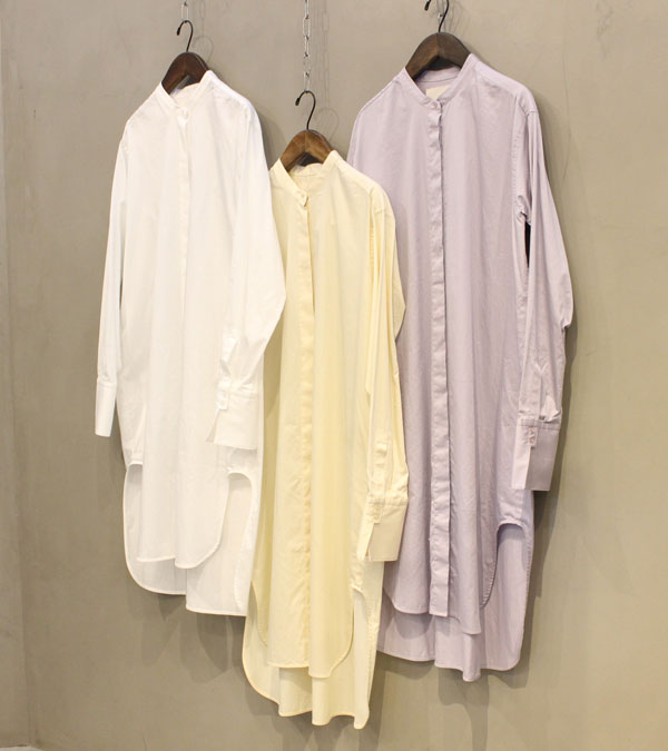 画像1: スタンドカラーシャツドレス　Standcollar Shirts Dress