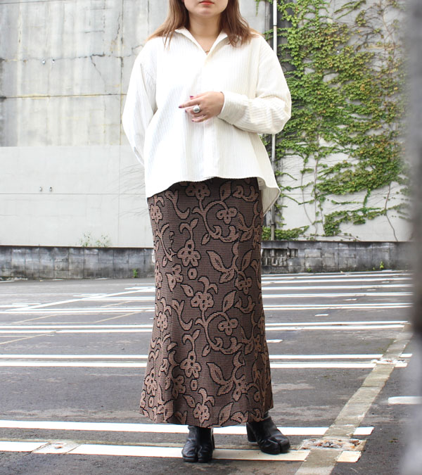 ジャガードリーフペンシルスカート Jacquard Leaf Pencilskirt 