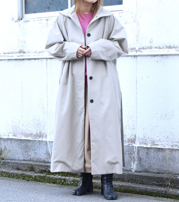 画像1: スタンドカラートレンチコート　Standcollar Trench Coat