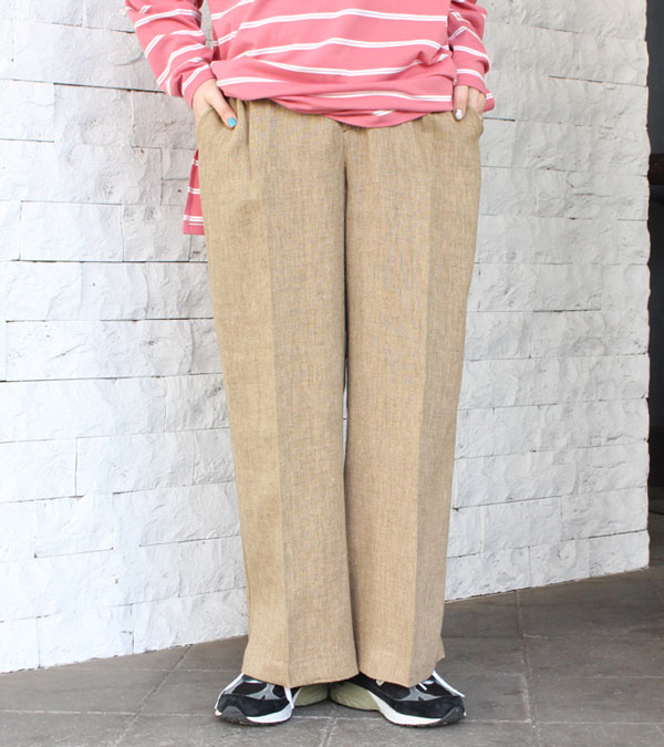 タックリネントラウザー Tuck Linen Trousers/TODAYFUL/トゥデイフル