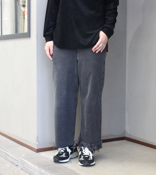 77circa　levis501ブラックfringe denim pants