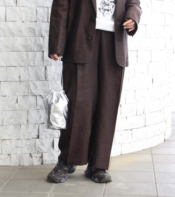 画像1: タックリネントラウザーズ　Tuck Linen Trousers