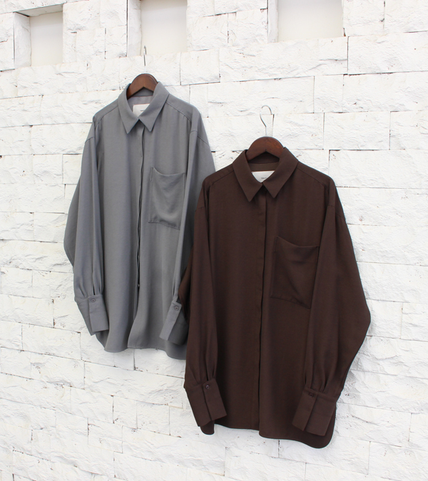 画像1: バックサテンポケットシャツ　Backsatin Pocket Shirts