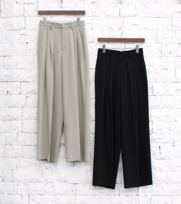 画像1: タックワイドトラウザーズ　Tuck Wide Trousers