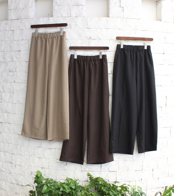 ピンタックワイドパンツ Pintuck Wide Pants/ànuke/アンヌーク