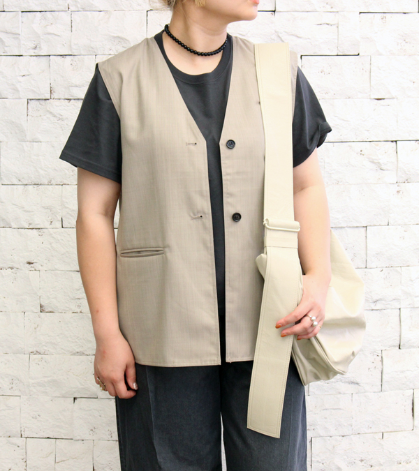 画像1: Vネックステッチベスト　Vneck Stitch Vest
