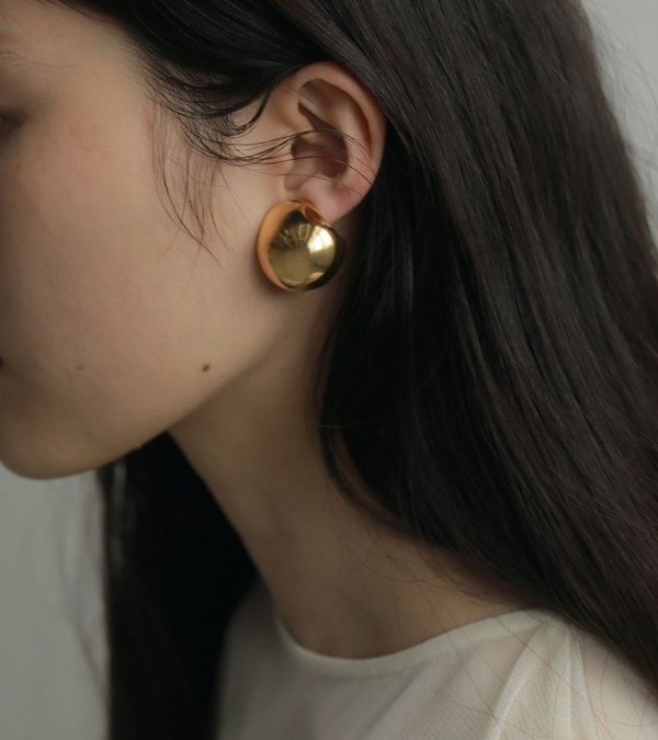 画像3: ボリュームボールイヤリング　Volume Ball Earring