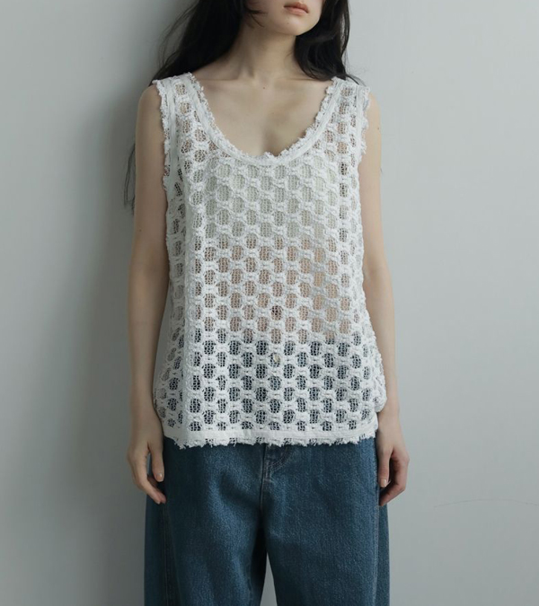 画像18: レーススリーブレストップス　Lace Sleeveless Tops