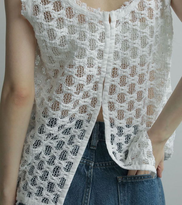 画像17: レーススリーブレストップス　Lace Sleeveless Tops