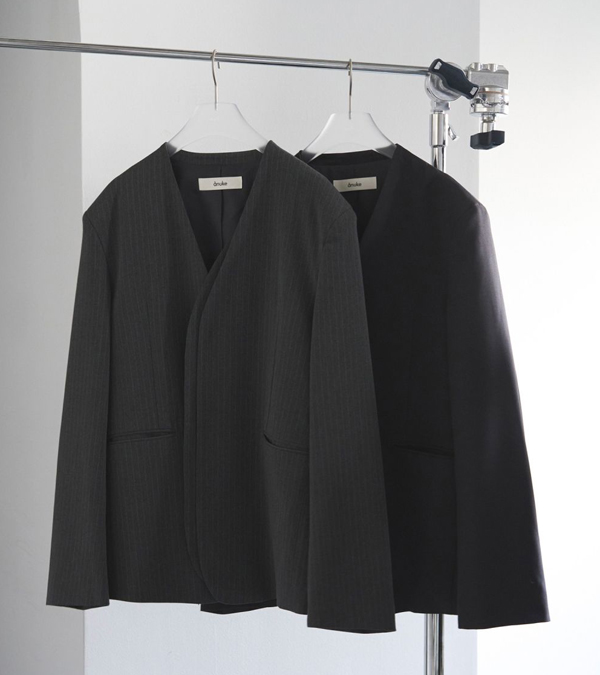 画像1: カラーレスオーバージャケット　Collarless Over Jacket