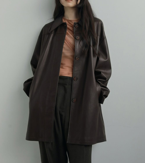 ジャケット・アウター Ecoleather Over Jacket ànuke online store（アンヌーク） / Ecoleather Over