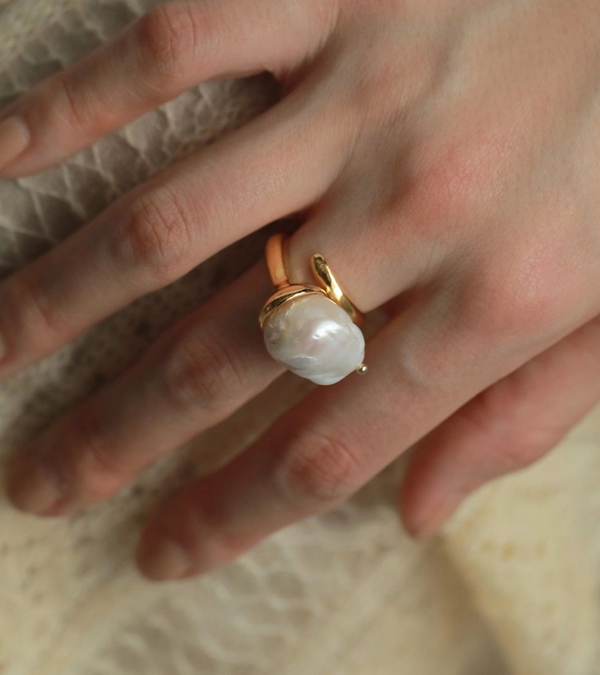 画像9: バロックパールリング　Baroque Pearl Ring