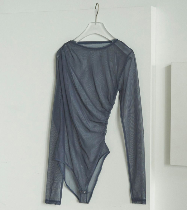画像2: チュールギャザーボディースーツ　Tulle Gather Bodysuit