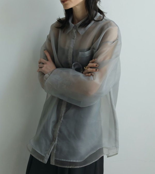 画像12: シアーレイヤードシャツ　Sheer Layered Shirts
