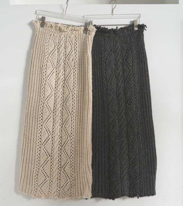 画像1: ケーブルニットスカート　Cable Knit Skirt