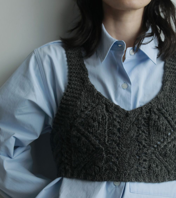 画像1: ケーブルニットビスチェ　Cable Knit Bustier