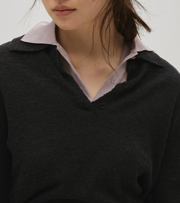 画像21: レイヤードポロニット　Layered Polo Knit