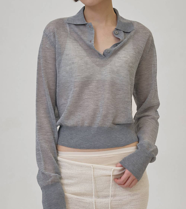 画像14: レイヤードポロニット　Layered Polo Knit