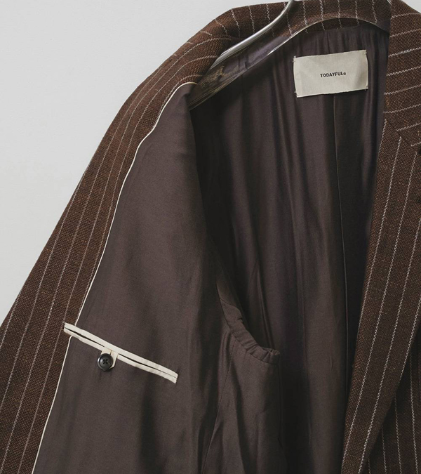 画像4: ボーイフレンドストライプリネンジャケット　Boyfriend Stripe Linen Jacket