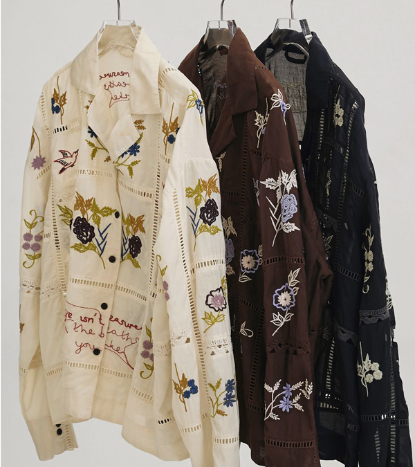 画像1: エンブロイダリーパッチワークシャツ　Embroidery Patchwork Shirts