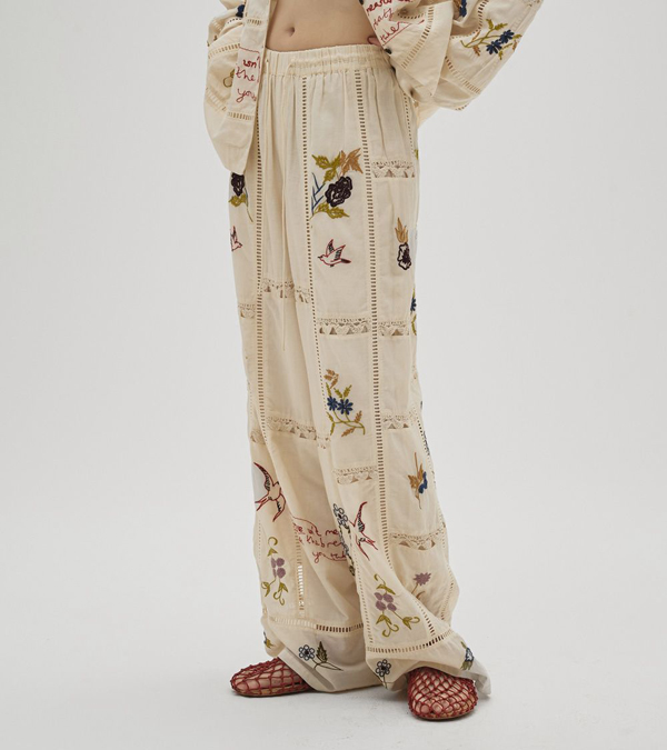 画像5: エンブロイダリーパッチワークトラウザーズ　Embroidery Patchwork Trousers
