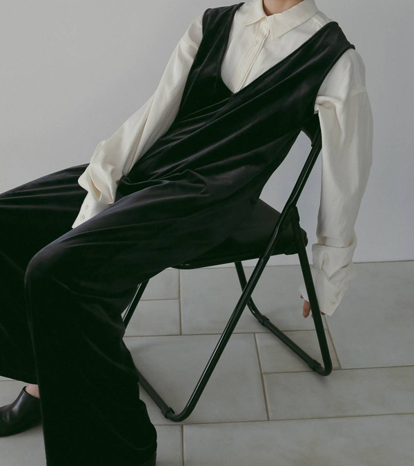 画像7: ベロアVネックコンビネゾン　Velour Vneck Combinaison