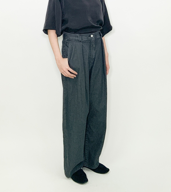 画像2:  タックワイドデニムパンツ