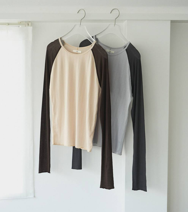 画像1: シアーラグランティーシャツ　Sheer Raglan T-Shirts