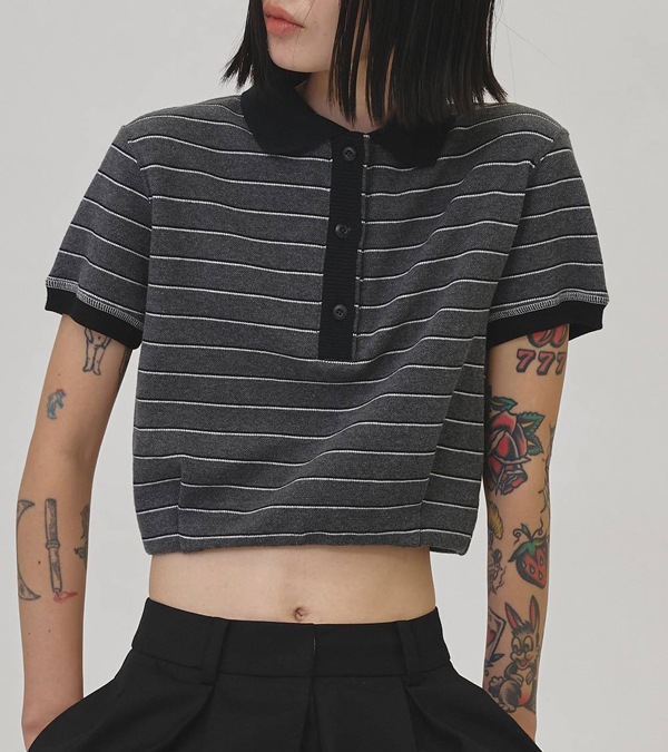 画像6: ボーダーポロトップス　Border Polo Tops