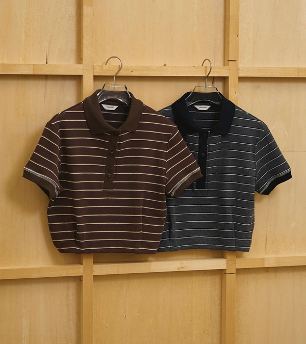 画像1: ボーダーポロトップス　Border Polo Tops