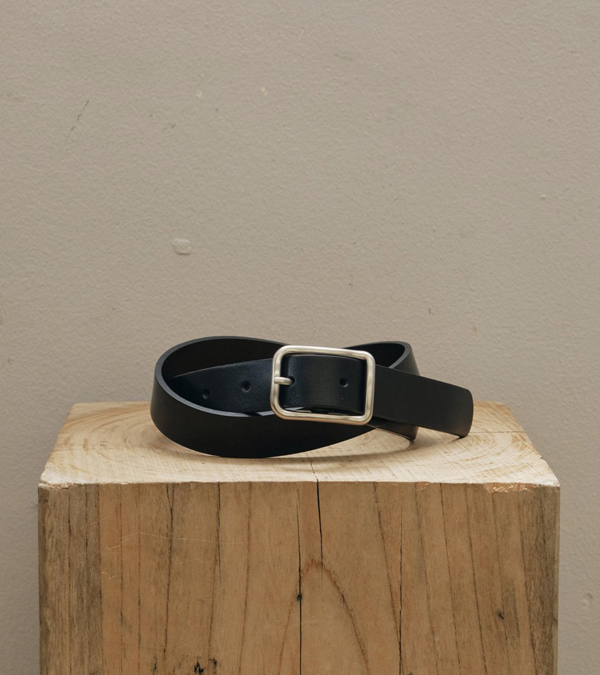画像1: バックルレザーベルト　Backle Leather Belt