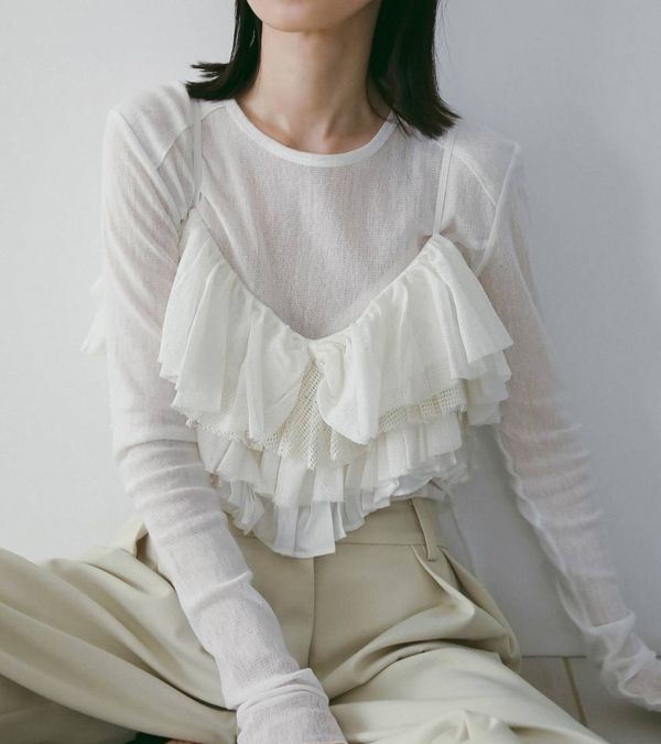 画像9: メッシュフリルキャミソール　Mesh Frill Camisole