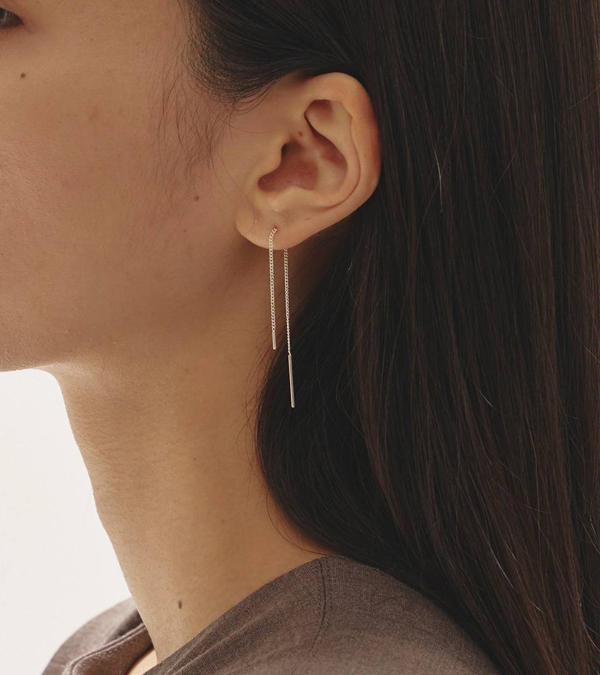 画像2: ロングチェーンピアス　Long Chain Pierce(Silver925)
