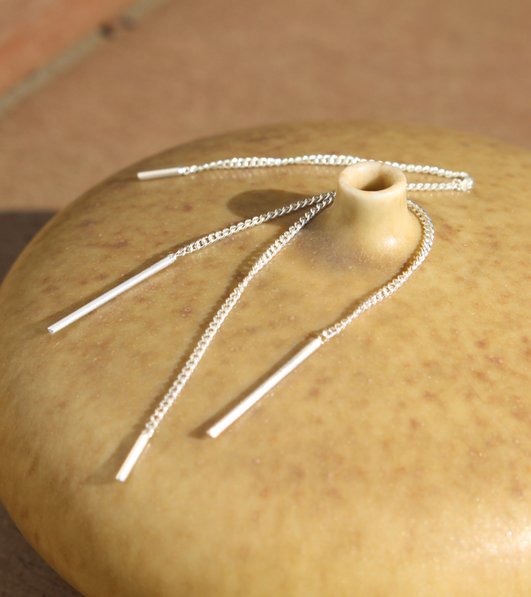 画像1: ロングチェーンピアス　Long Chain Pierce(Silver925)