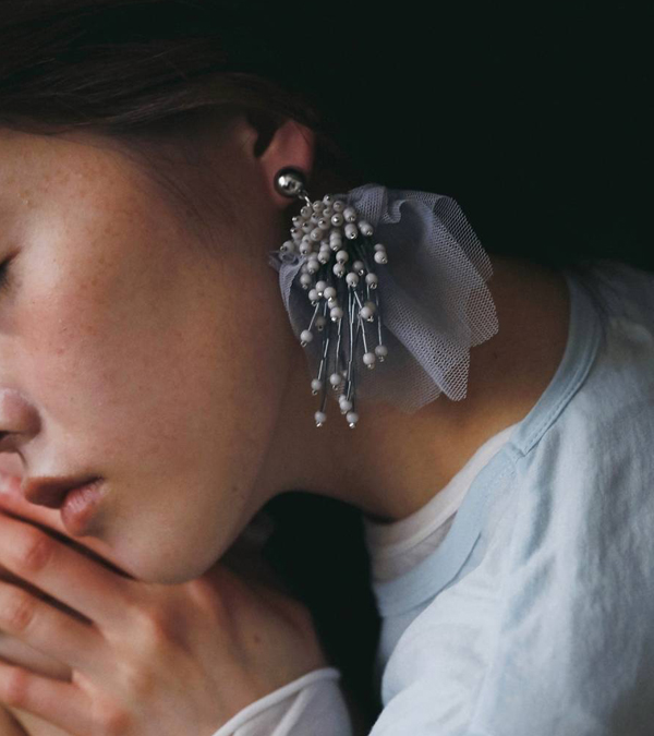 画像8: チュール×ビーズピアス　Tulle x Beads Pierce