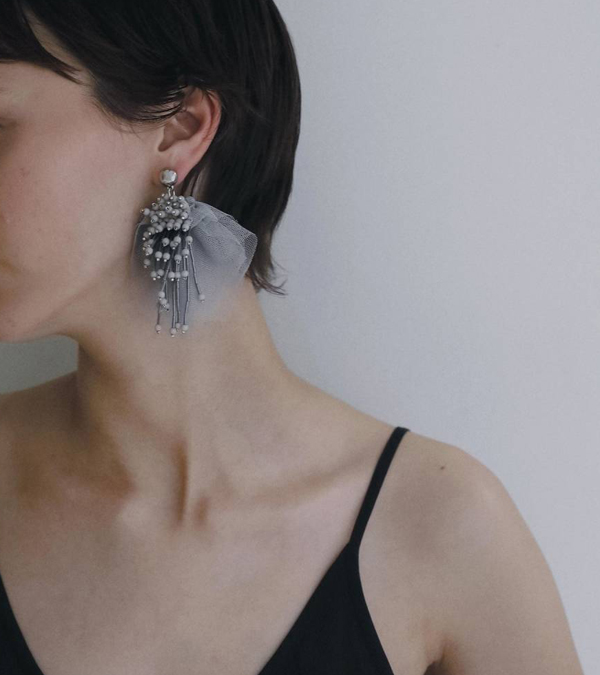 画像9: チュール×ビーズピアス　Tulle x Beads Pierce