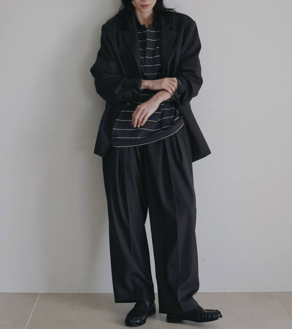 画像15: ボーダールーズポロトップス　Border Loose Polotops