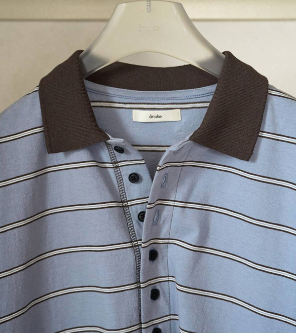 画像5: ボーダールーズポロトップス　Border Loose Polotops