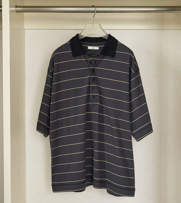 画像4: ボーダールーズポロトップス　Border Loose Polotops