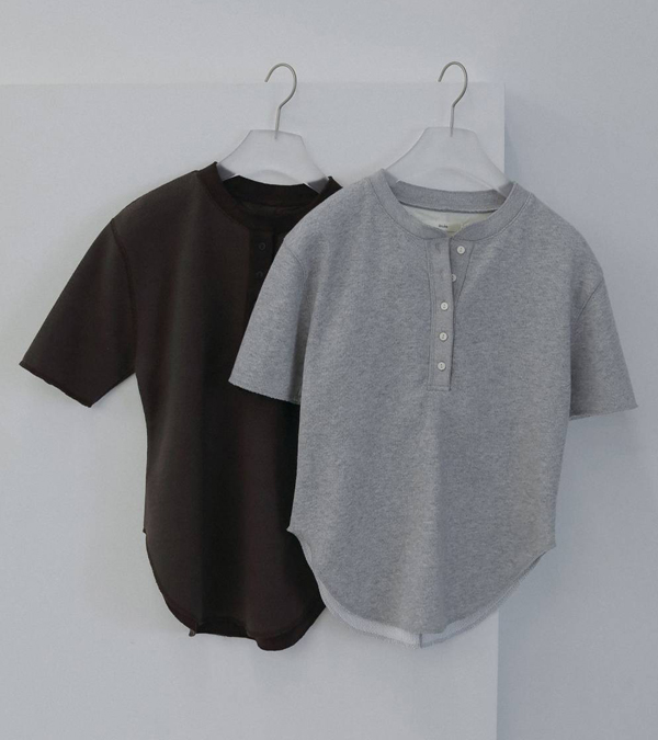 画像2: ハーフスリーブヘンリートップス　Halfsleeve Henley Tops